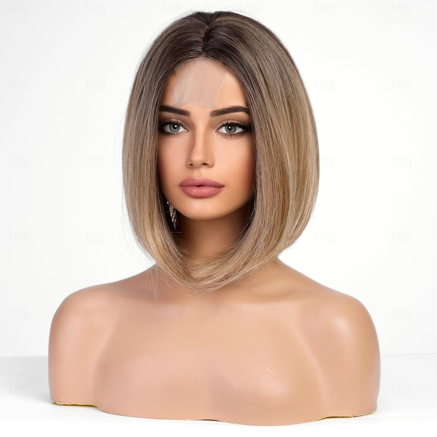 peruca bob frente de renda curta peruca bob fibra resistente ao calor combina perfeitamente com 12 polegadas cobre marrom marrom loiro claro loiro preto loiro de 2025 por $18.49 –P7