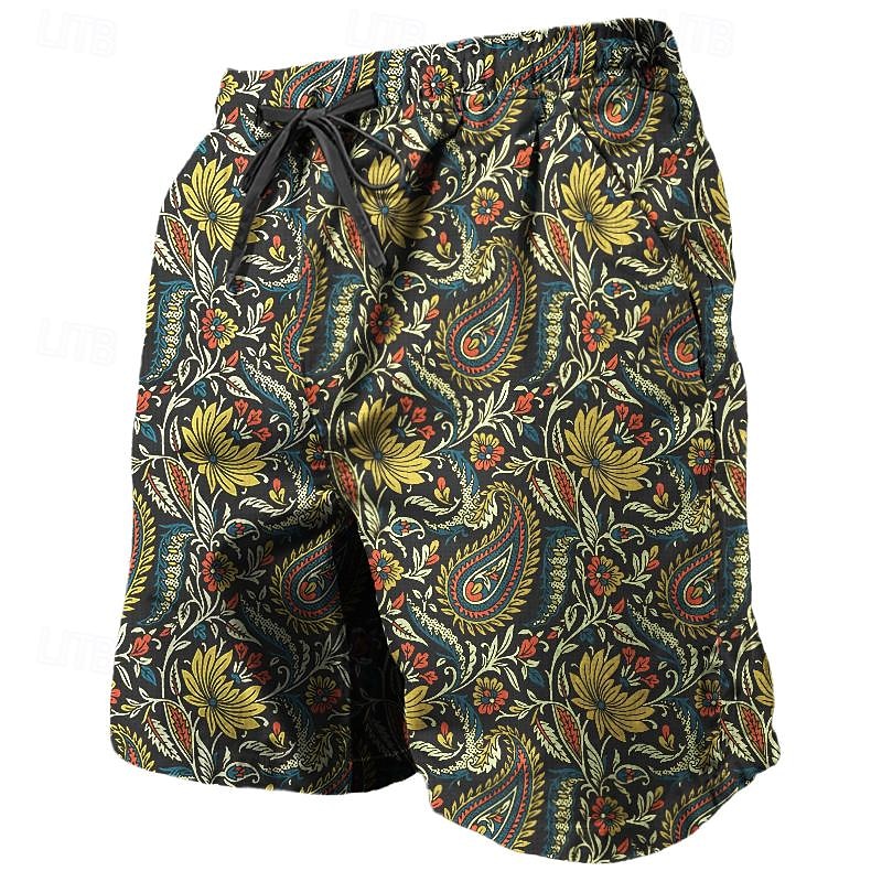 Herren Paisley-Muster Farbverlauf Sweatshorts Kurze Hose Strandshorts Kurze Hosen Frottee-Shorts Mittlere Taillenlinie Brautkleider schlicht Athleisure Täglich Festtage Strassenmode Kordelzug 2025 - $19.99 –P4