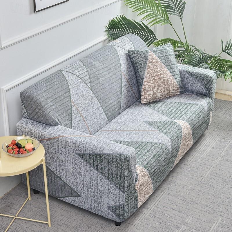 Geometric Color Blocks Sofa Cover Elastic Sofa Slipcover L Shaped Couch Cover Furniture Protector for Bedroom Office Living Room Home Decor 2025 - $20.99 –P8