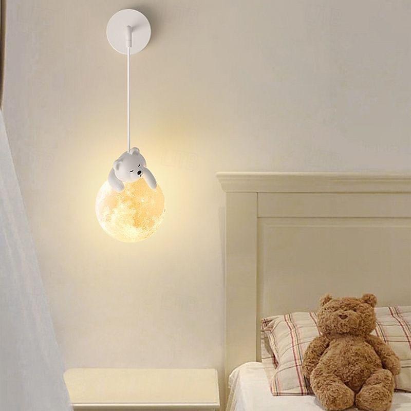 φωτιστικό τοίχου led 1 κεφαλή ζεστό λευκό φως 15cm μεταλλική ρητίνη υλικό εσωτερικού χώρου μοντέρνο χαριτωμένο ονειρικό παραμύθι κρεβατοκάμαρα σαλονιού 85-265v 2025 - $78.99 –P6