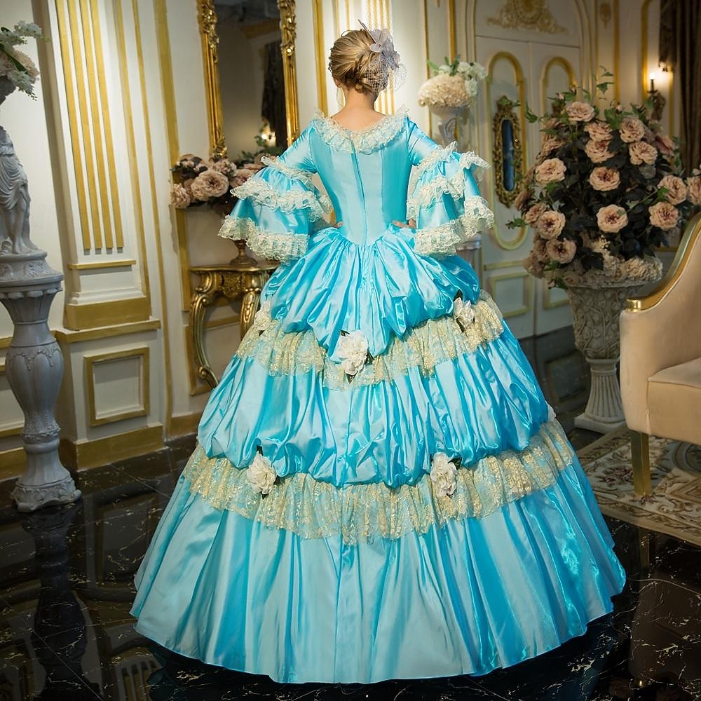 Gothic Victorian Vintage Inspired Dress Party Costume Prom Dress Princess Shakespeare Solid Color Ball Gown Fancy Dress Women's Halloween Carnival Valentine's Day Party Evening Party Masquerade 2025 - $232.49 –P5