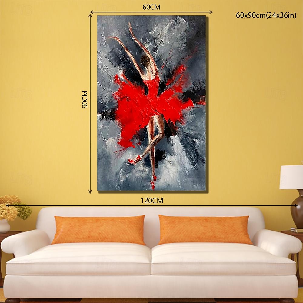 pictură în ulei pictată manual dreptunghi artă perete dansatoare abstractă pictură pe pânză decorarea casei decor cadru întins gata de agățat 2025 - $131.99 –P11