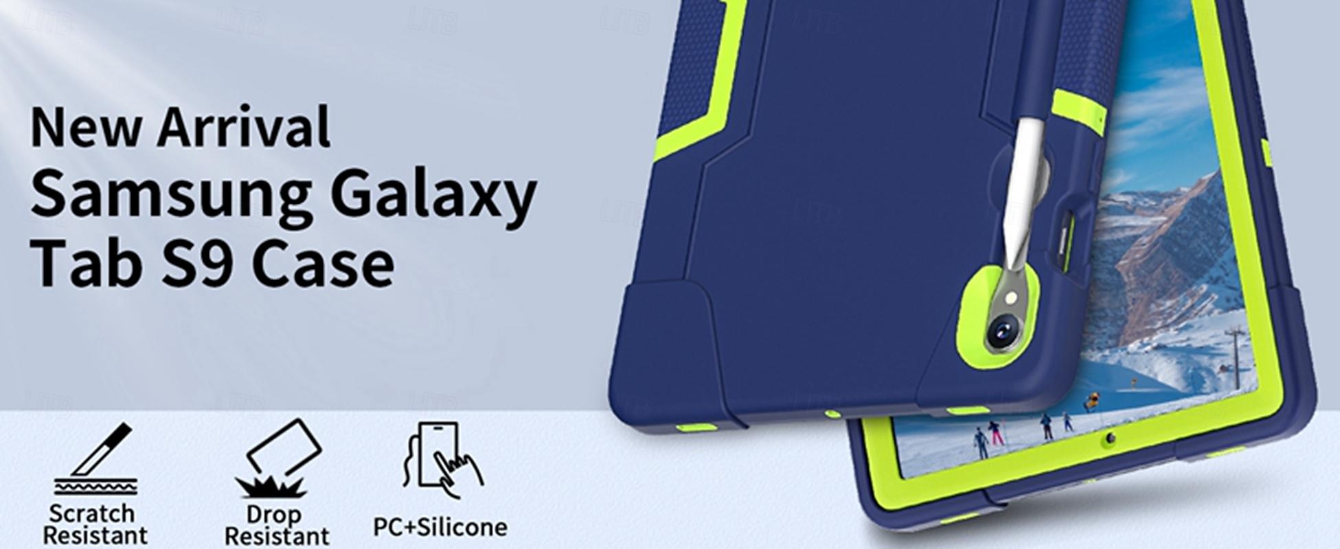 2025年 タブレット ケース カバー 用途 Samsung Galaxy Tab A9 8.7" S9 11 inch S9 Plus 12.4" A8 10.5'' A7 Lite 8.7'' A7 8.4" A 8.0" A9 Plus 11" ハンドル 調整可能なキックスタンド付き 耐衝撃 PC シリコーン  コレクション – $25.99 –P18