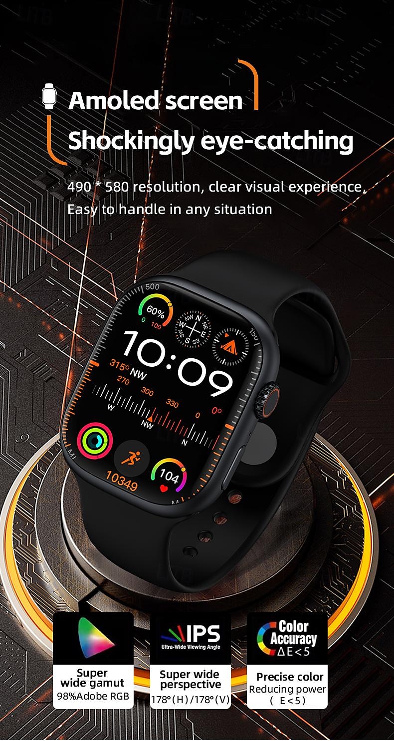 iMosi S9 Smart Watch 2.06 inch 4G LTE Cellular Smartwatch Phone 4G Pedometer Call Reminder Heart Rate Monitor Women Men GPS Hands-Free Calls Waterproof IP 67 41mm Watch Case 2025 - $108.99 –P3