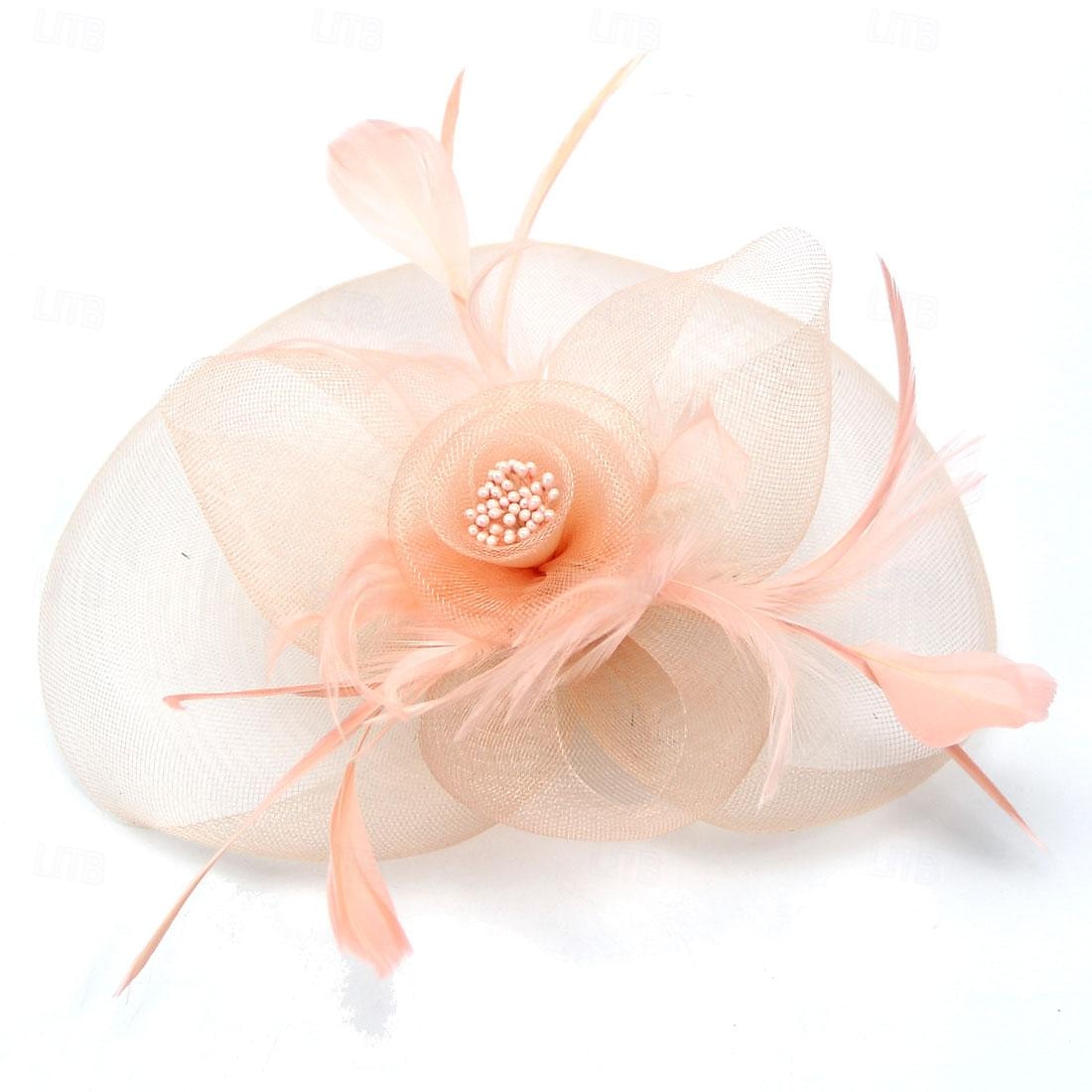 fascinators Hatter Hodeplagg organza Fedora Solhatt slørhatt Hesteløp cocktail Elegant Retro Rød Med Fjær Ren Farge Hodeplagg Hodeplagg 2025 - $19.49 –P1