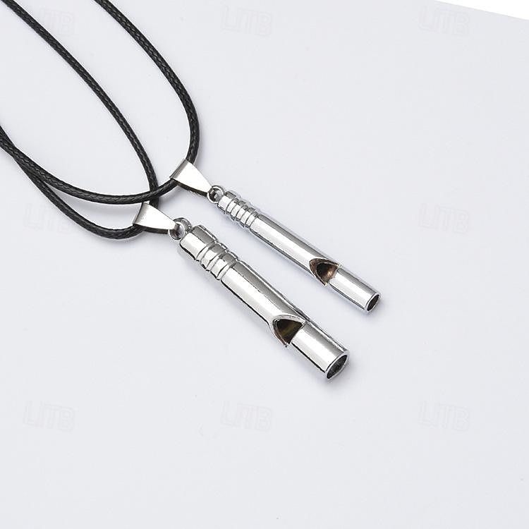 Vintage Titanium-Coated Stainless Steel Whistle Handcrafted Zinc Alloy Referee Survival Whistle Keychain Pendant - Essential Outdoor Gear 2025 - $6.99 –P2
