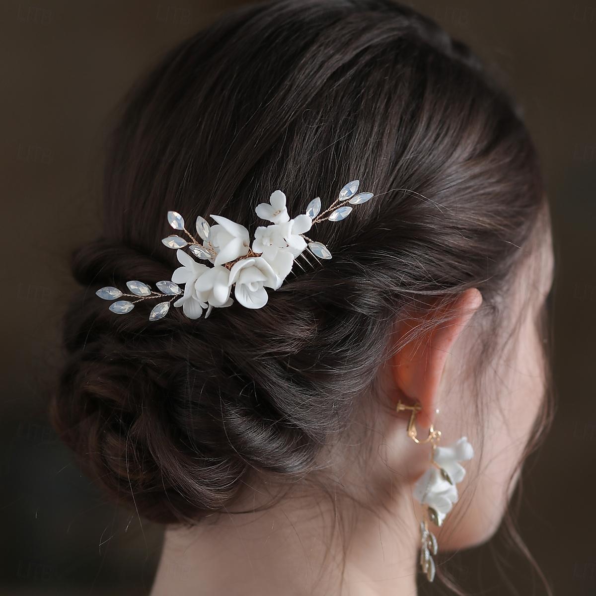 Hodepryd Legering Bryllup Elegant Bryllup Med Blomster Hodeplagg Hodeplagg 2025 - $23.99 –P1