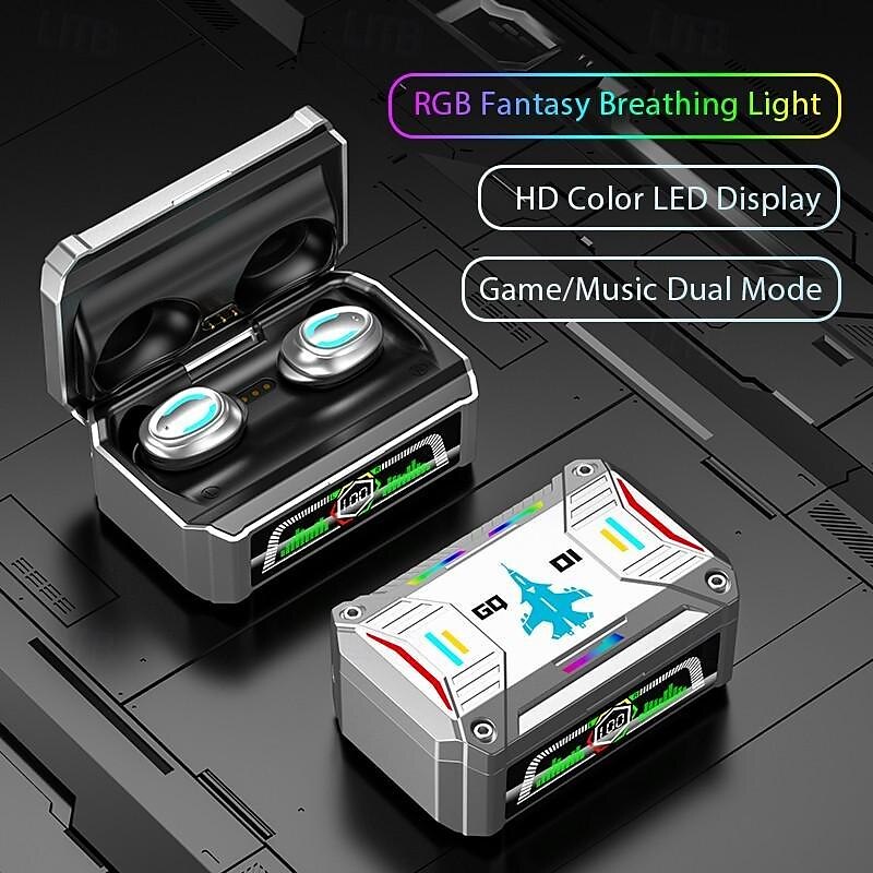 9D Stereo Bluetooth Headset with Atmosphere Light TWS Wireless Bluetooth5.3 Earbuds Waterproof Sport Headphones Touch Control Noise Cancelling in Ear Earphones with Charging Case 2025 - $19.99 –P2