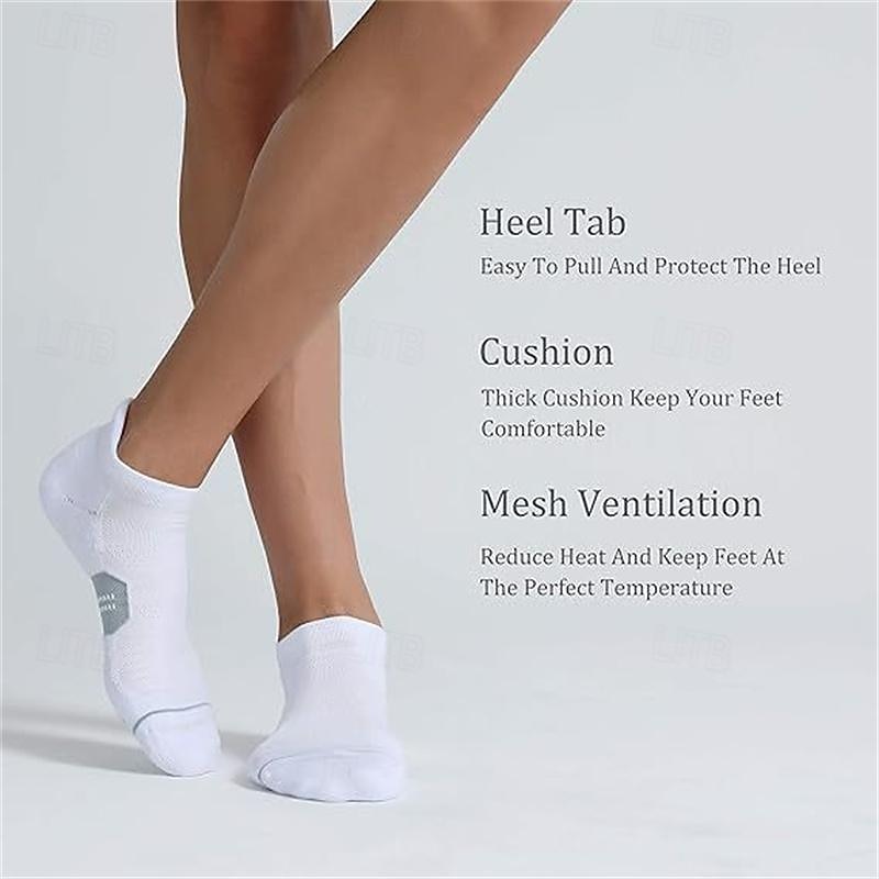 Hombre Paquete de 6 Paquetes múltiples Calcetín Calcetines hasta el Tibio Calcetines Cortos Calcetines para correr Calcetines informales Negro Blanco Color Bloque de color Deporte Diario Vacaciones 2025 - $8.99 –P8