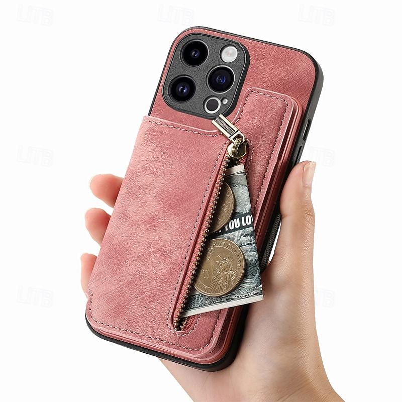 τηλέφωνο tok Για iPhone 16 15 14 Pro Max Plus iPhone 13 12 11 Pro Max Mini Πίσω Κάλυμμα με βάση στήριξης Υποδοχή κάρτας Ανθεκτική σε πτώσεις Ρετρό TPU PU δέρμα 2025 - $15.99 –P6
