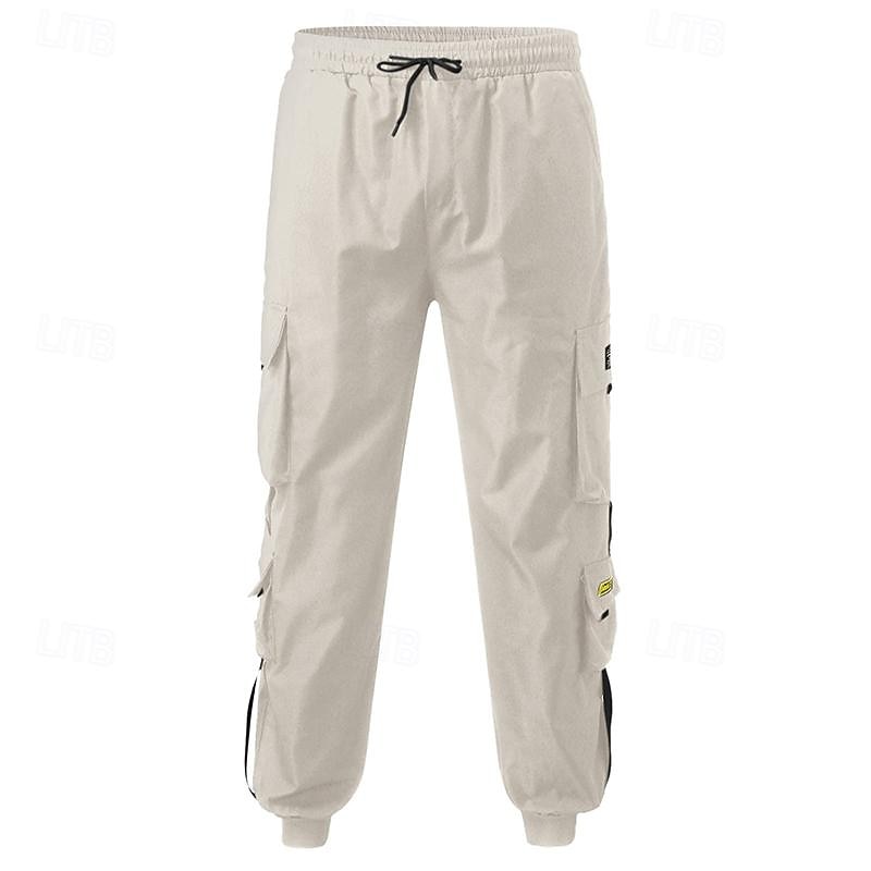 Ανδρικά Παντελόνια με τσέπες Παντελόνι Cargo Τζόγκερ Παντελόνια Παντελόνι Harem Κορδόνι Ελαστική μέση Ριγλάκι κνήμης Σκέτο Πλήρες μήκος Causal Καθημερινά Κομψό στυλ street Χιπ χοπ Μαύρο Πράσινο Χακί 2026 - $14.99 –P3