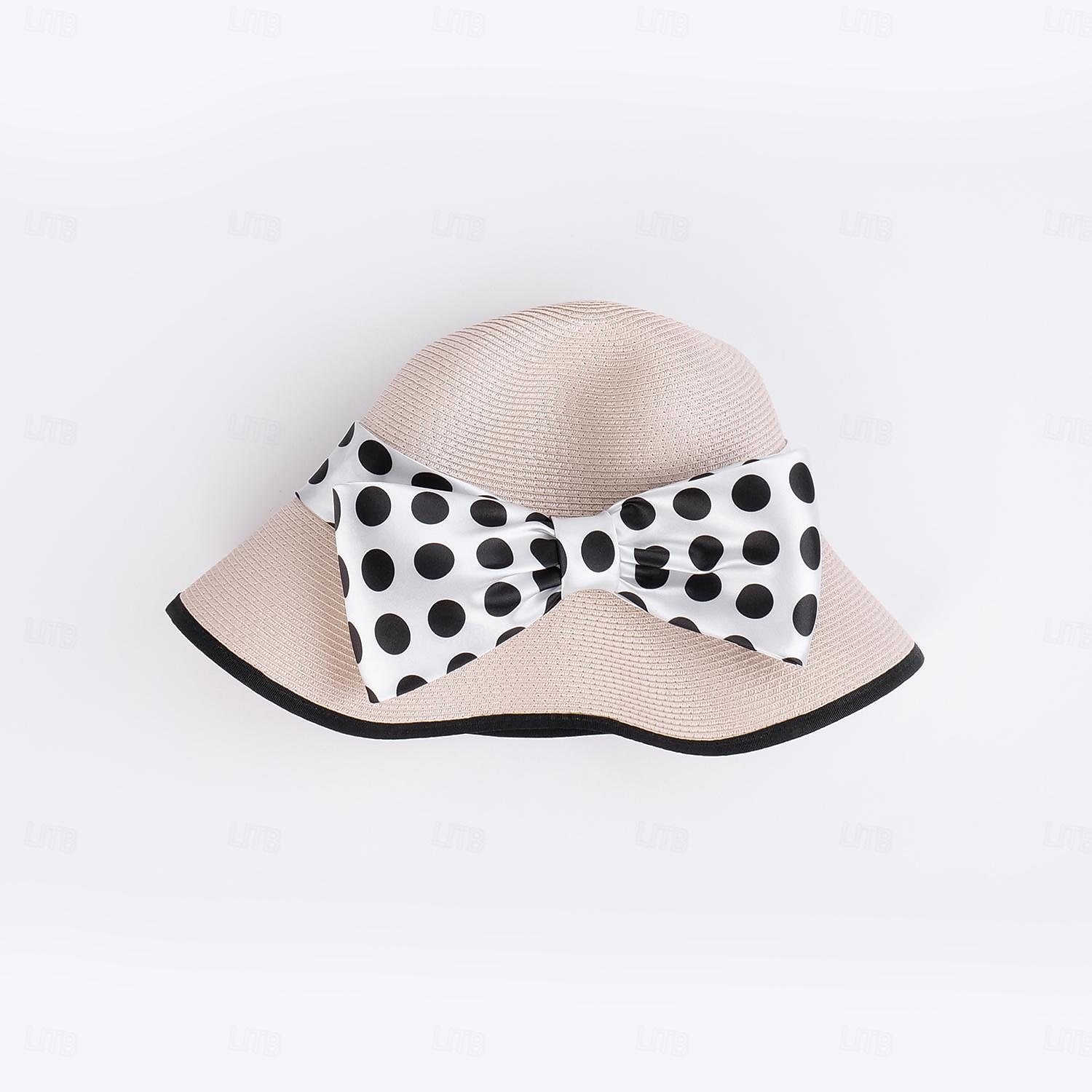 Hats Fiber Bucket Hat Floppy Hat Straw Hat Wedding Tea Party Elegant Wedding With Bowknot Ribbons Headpiece Headwear 2026 - $36.99 –P12