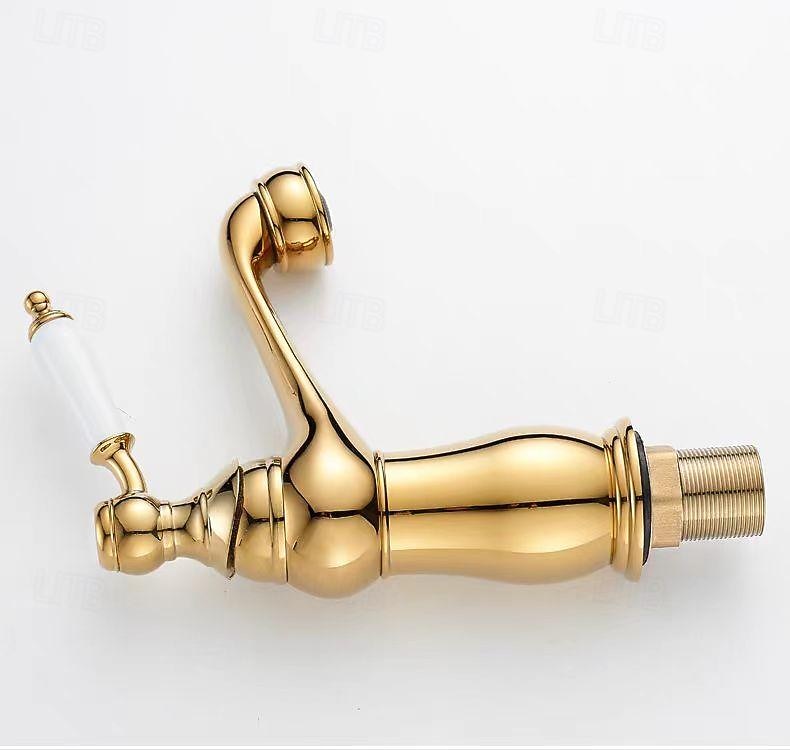 2026年 バスルームのシンクの蛇口 - 滝状吐水タイプ 電気メッキ センターセット シングルハンドルつの穴Bath Taps  コレクション – $178.99 –P7