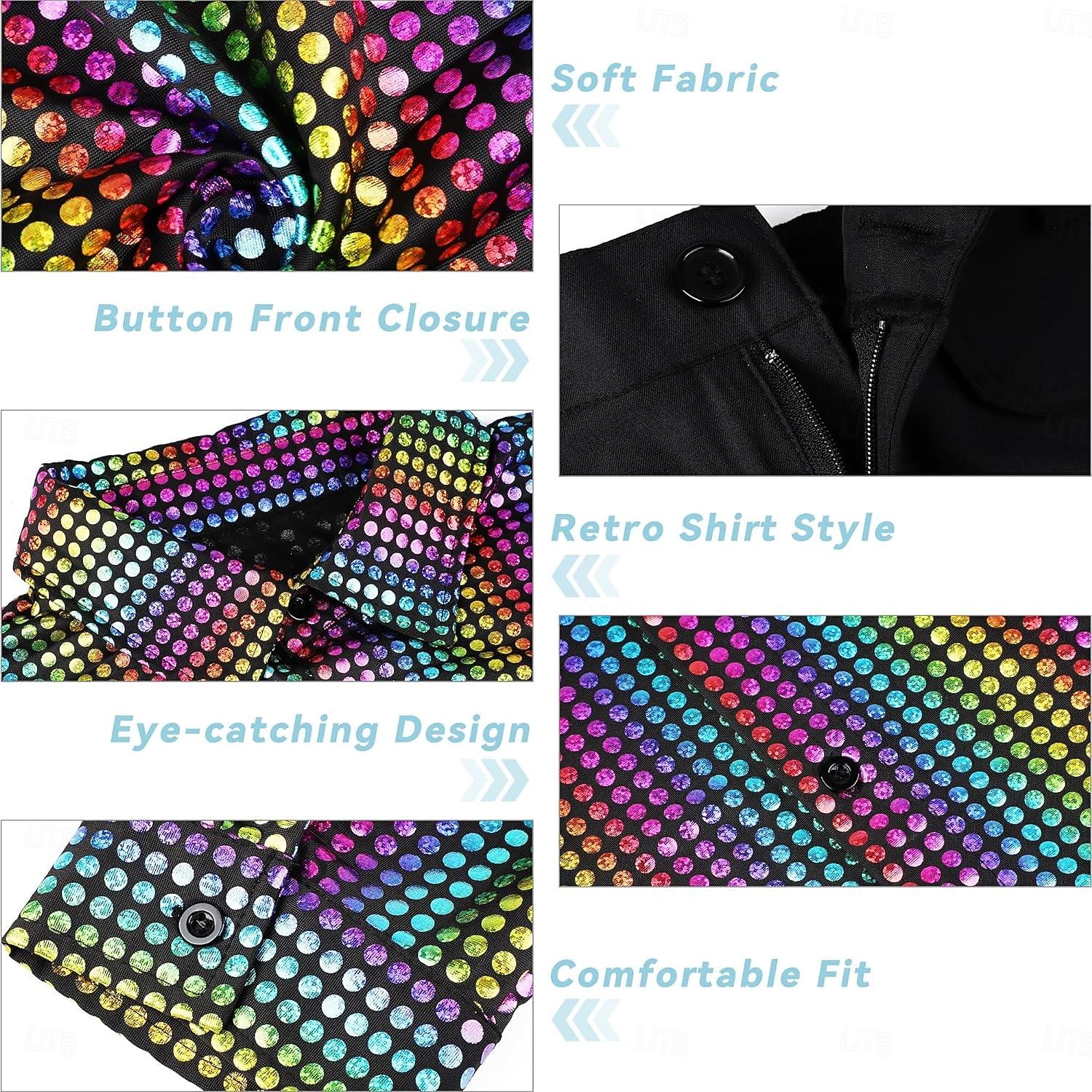 Retro / vintage 1970 luku Asut Juhla-asu Normaali Hippi Disko Naamiaispuku Miesten Joulu Halloween Karnevaali Tanssiaiset Klubi Pride-paraati Aikuisten Pusero Housut Lisää tarvikkeita Kaikki 2026 - $66.99 –P4