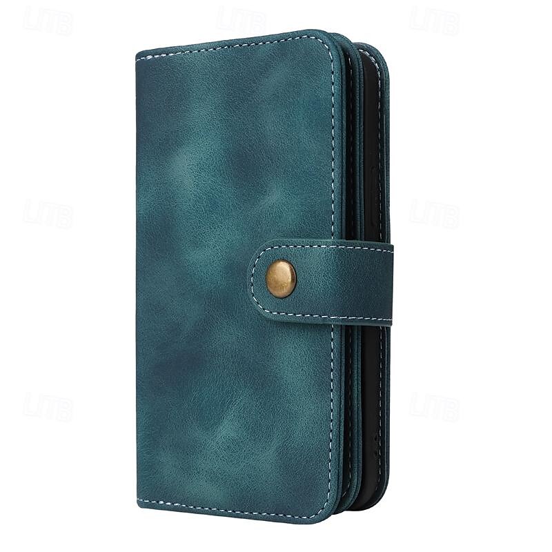 Phone Case For Samsung Galaxy S23 S22 S21 S20 Ultra Plus FE A73 A53 A33 A23 A13 Note 20 Ultra 10 Plus Wallet Case Zipper Full Body Protective with Wrist Strap Retro TPU PU Leather 2025 - $24.99 –P5