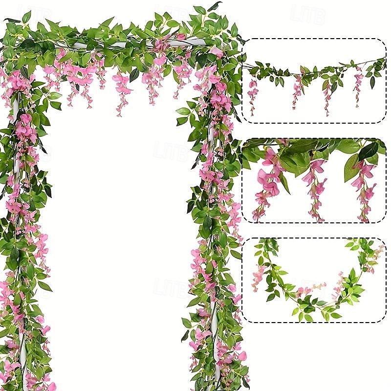 elegante festa di ricevimento di nozze 2m-20leds lanterna di fiori simulati luce di stringa fata per natale matrimonio festival cortile interno ed esterno giardino balcone luce decorativa del 2025 a $13.99 –P10