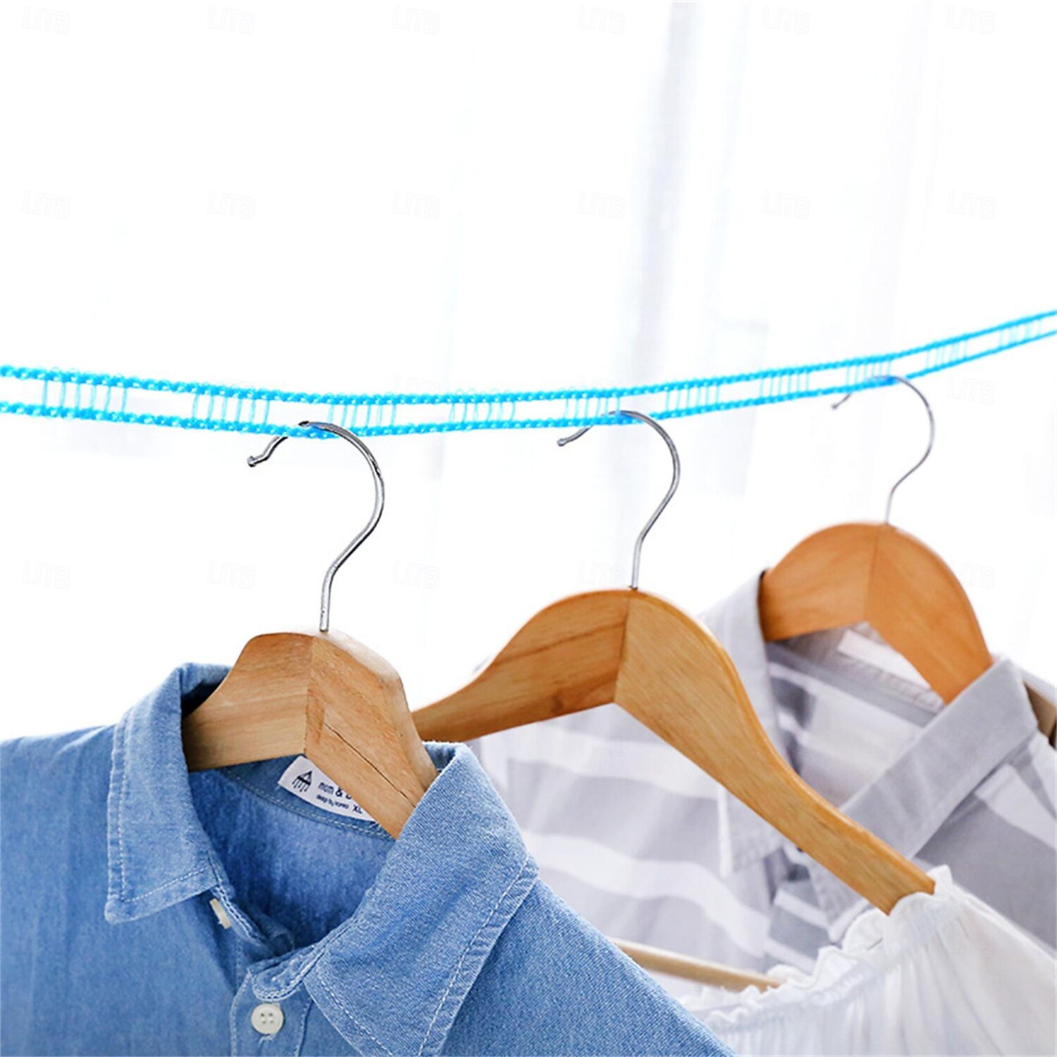 3kpl tuulenpitävä nylon vaatteiden kuivausköysi vaaleanpunainen sininen vihreä säädettävä vaatteiden kuivausköysi matkavaatelinja kannettava pyykkinaru sopii sisä- ja ulkokäyttöön 2025 - $8.99 –P11