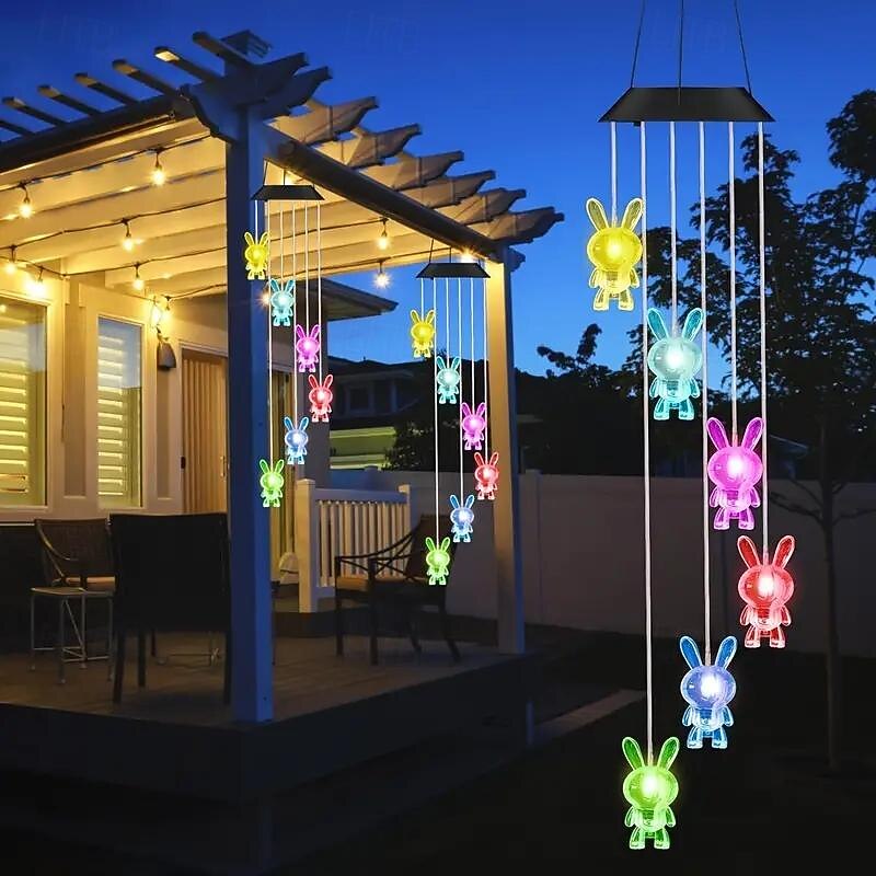 aurinkotuulikello valo ulkona vedenpitävä väri muuttuva puutarhavalot loma sisustus muistomerkki tuulikellot tuulikello lahjat riippuva sisustus kotipuutarhaan patio piha kuisti 1kpl 2026 - $27.03 –P12