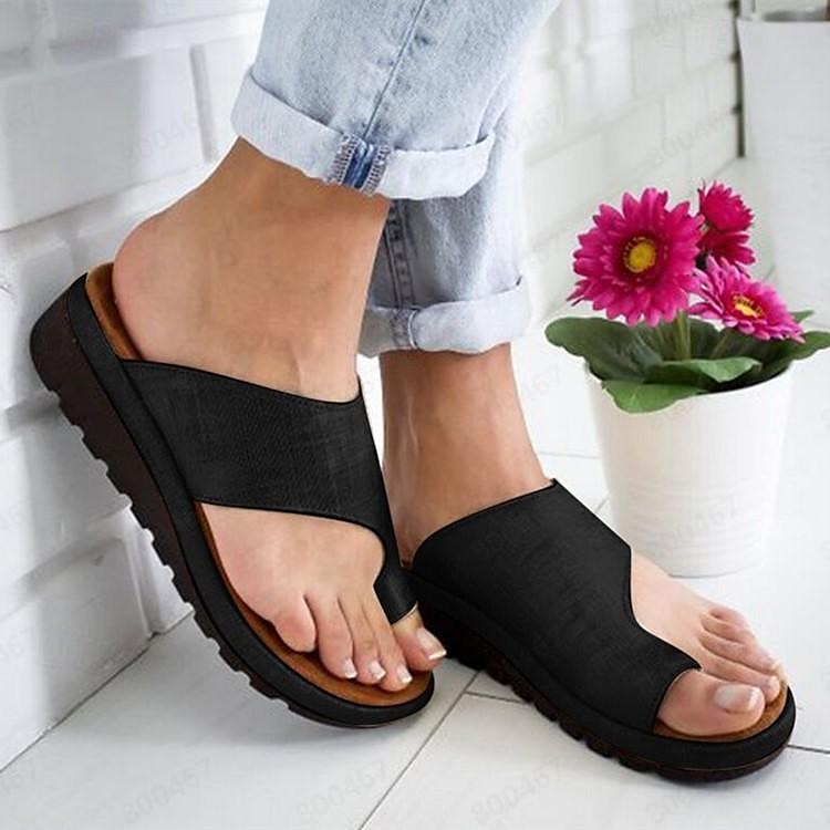 Women's Wedge Sandals Outdoor Home Leopard Open Toe Vintage Classic Silver Dark Brown Leopard 2025 - $14.99 –P2