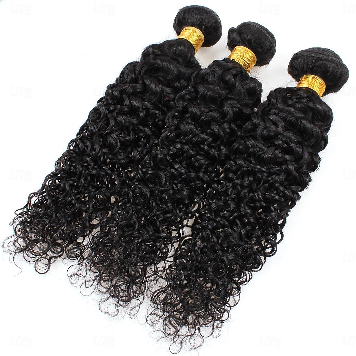 fasci ricci crespi capelli umani al 100% 9a fasci brasiliani di capelli grezzi capelli umani originali in promozione estensione dei capelli naturali umani del 2025 a $111.99 –P1
