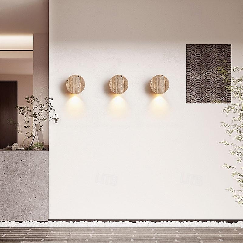 LED Sconce Post Modern Marble Wall Light Indoor Round Beam Spot Light 3000K Warm White Lighting Fixture Bedroom Bedside Wall Lamp for Hallway Living Room Porch Office 2025 - $104.99 –P7