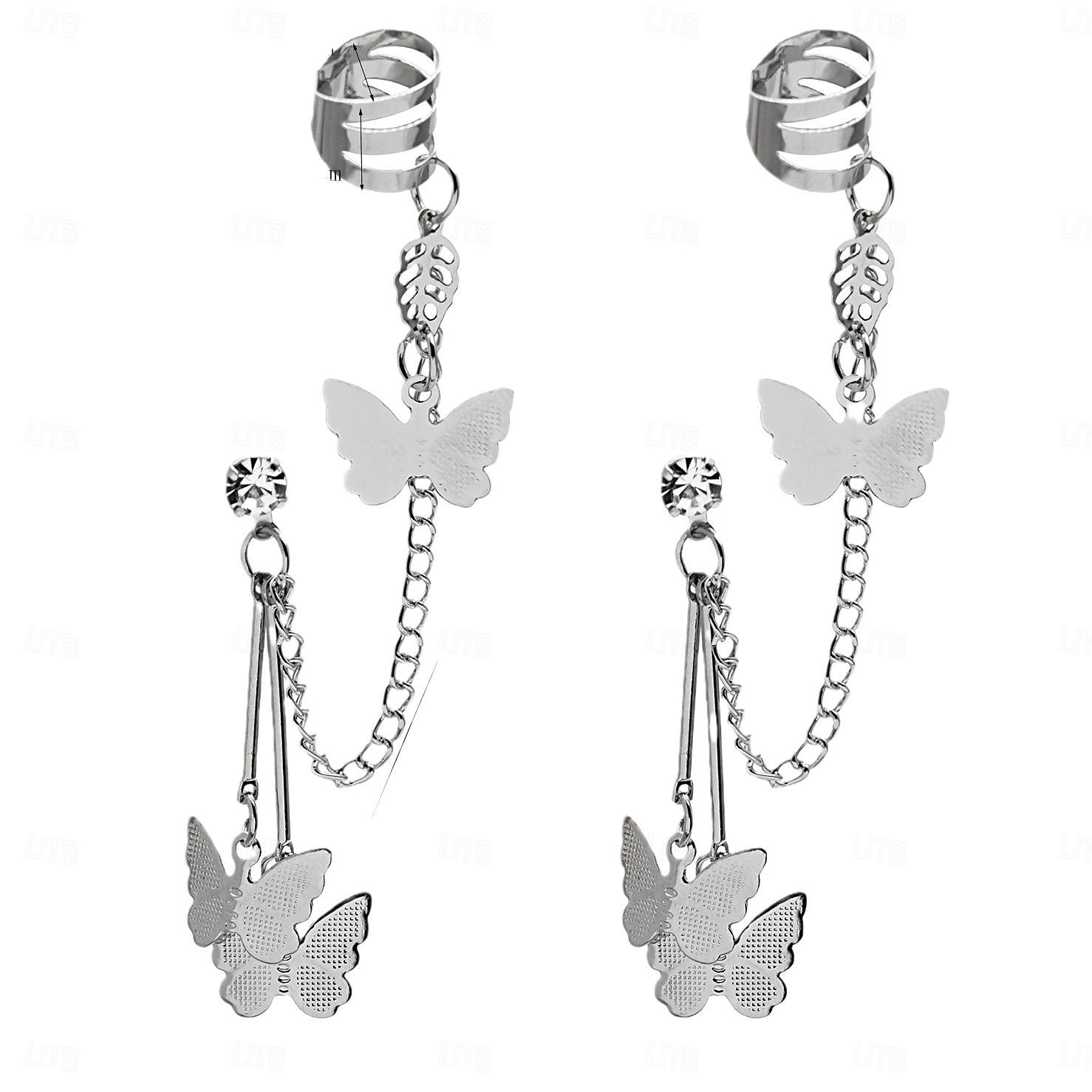 1 para Kolczyki drop Mankiet do uszu For Damskie Impreza / Wieczór Prezent Randka Stop Zwierzę 2025 - $2.49 –P5