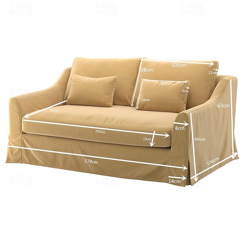 2-Sitzer Sofaüberwurf 100% Baumwolle Einfarbig Gesteppt 2025 - $305.59 –P1