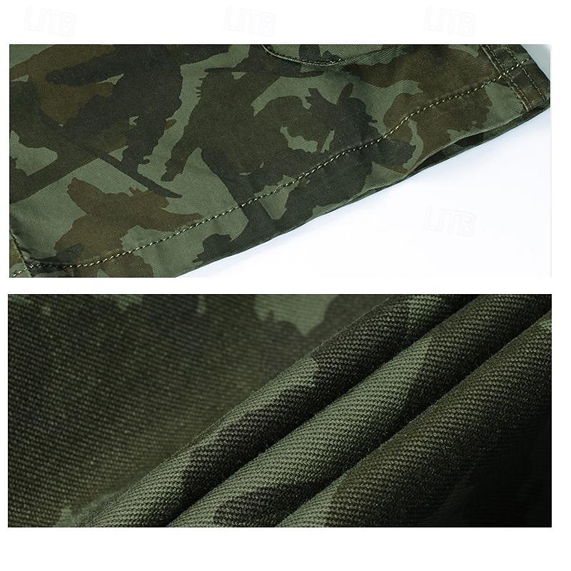 Men's Tactical Shorts Cargo Shorts Shorts Button Multi Pocket Plain Wearable Short Outdoor Daily Going out Fashion Classic Army Green Khaki 2026 - $25.99 –P7