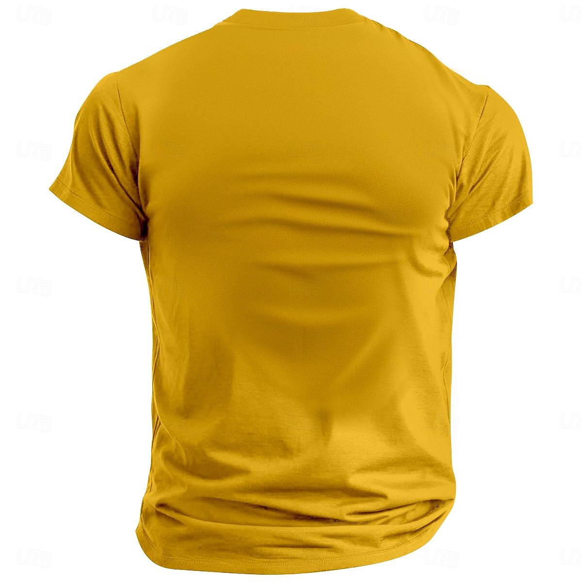 Voor heren Grafisch T-shirt Korte mouw T-shirt 3D-afdrukken Strakke ronde hals Overhemd Casual Street Style Feestdagen Uitgaan Zwart Geel Marineblauw Lente zomer Kleding S M L XL 2XL 3XL 2025 - $15.99 –P2