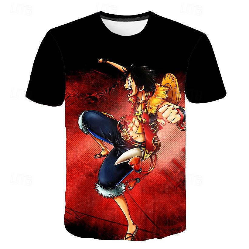 One Piece Opice D. Luffy Tony Tony Chopper Trička Animák Manga Anime 3D Harajuku Grafika Kawaii Pro Pro páry Pánské Dámské Dospělé Karneval Plesová maškaráda 3D tisk ulice Běžné / Denní 2025 - $19.49 –P1