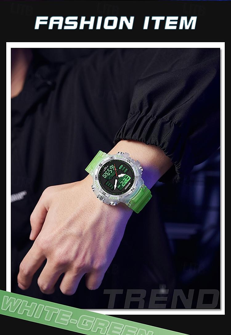 SANDA Heren Digitale Horloge Buiten Sports Mode Polshorloge Luminous Stopwatch Alarmklok Countdown TPU Horloge 2025 - $28.99 –P3