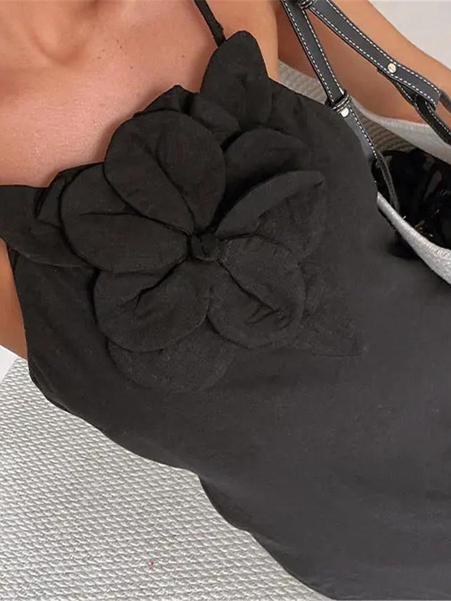 Per donna Nero Rosso Albicocca Estate Primavera Abito maxi Abiti in cotone e lino Vestito Casual Abito con spalline Essenziale Moderno Quotidiano Weekend Vestibilità comoda Semplice Spalline sottili del 2025 a $26.99 –P5