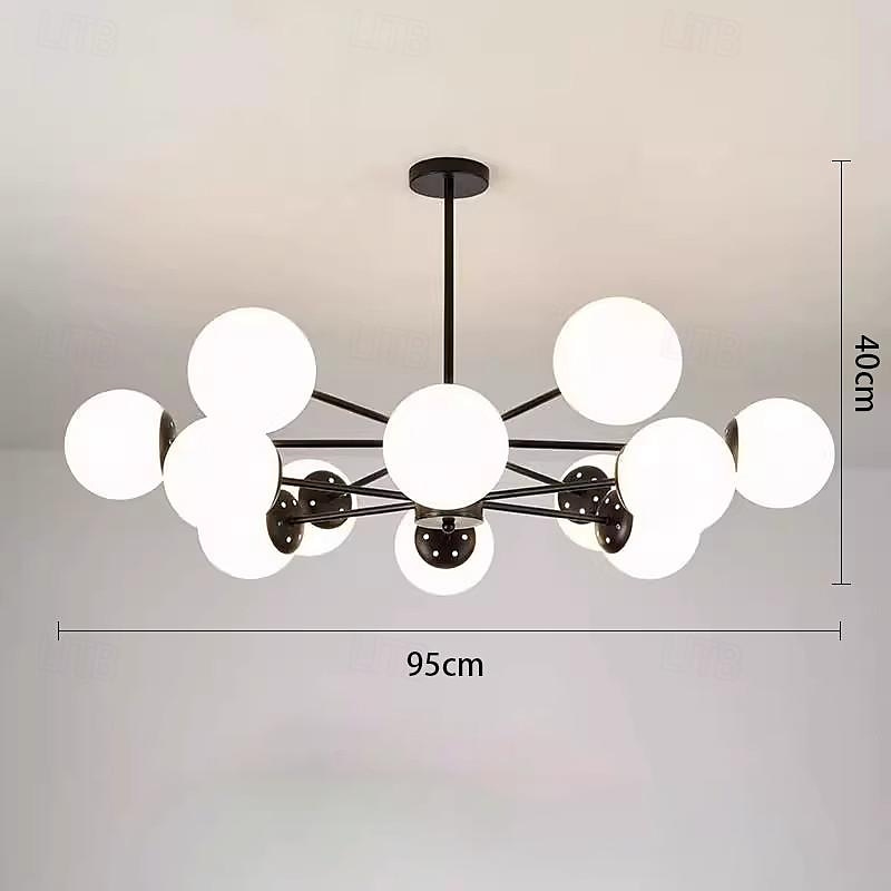 lampada a sospensione a led semplice oro magico fagiolo molecolare e27 nordico postmoderno luce di lusso 95 cm camera da letto a 12 teste sala da pranzo 110-240 v' del 2025 a $449.99 –P10