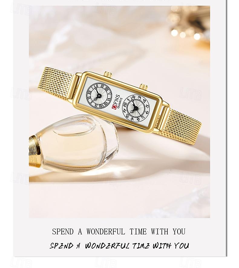 Moederdag Cadeau voor Vrouwen Quartz Horloge Creatief Modieus Casual Horloge Waterdicht Wereldtijd Decoratie Lederen Mesh Band Horloge 2026 - $36.99 –P4