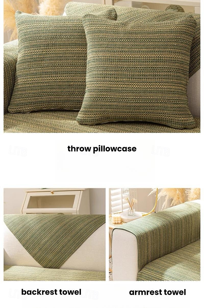 Cotton Linen Sofa Cushion Fabric Anti-slip Cooling Seat Cushion Full Cover Cloth Sofa Cover Cloth L Shaped Sofa Cushion Set 2025 - $28.99 –P4
