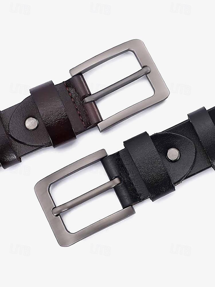 Men's dark brown Black Leather Vintage Fashion 2025 - $19.99 –P3