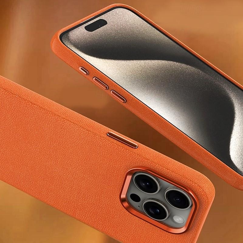 телефон Кейс для Назначение iPhone i16 15 14 Pro Max Plus 13 12 Pro Max Кейс на заднюю панель С Магсейф Поддержка беспроводной зарядки Защита от удара Ретро ТПУ Кожа PU 2025 - $14.99 –P7