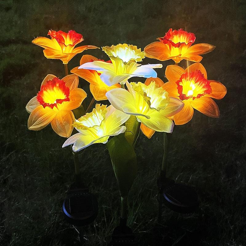 Solar Lights, 3-Head-Daffodil Flower Solar Lights, Landscape Lights, LED Outdoor Solar Powered Garden Lights, Waterproof Flower Lights, Landscape Stake Light for Yard, Pathway, Patio Decor 2026 - $17.99 –P2