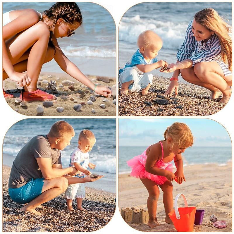 spiaggia in rete pala con rete borsa da spiaggia per la raccolta di conchiglie filtro paletta per la sabbia per raccogliere conchiglie dente di squalo setaccio mestolo contenitore per giocattoli da del 2025 a $36.99 –P8