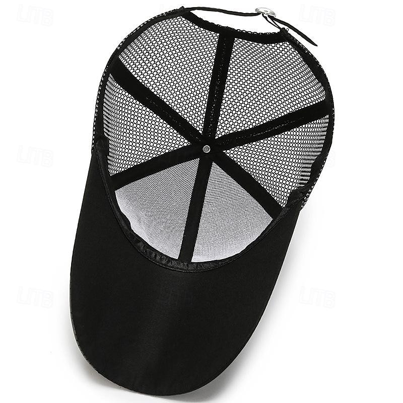 Hombre Gorra de Béisbol Sombrero para el sol Sombrero del camionero Gorra de malla Negro Blanco Poliéster Parte posterior de malla Moda Casual Calle Diario Letra Ajustable Filtro Solar Transpirable 2026 - $13.49 –P9