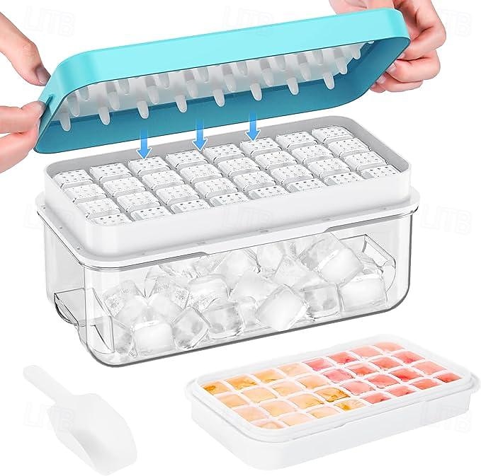 Large Ice Cube Tray with Lid and Bin Ice Trays for Freezer 2 INCH Whiskey Ice Cubes Mold 1*8 pcs Square Ice Cube Mold with Tong Easy to Release Large Ice Tray for Whiskey Cocktail Bourbon 2025 - $27.99 –P4