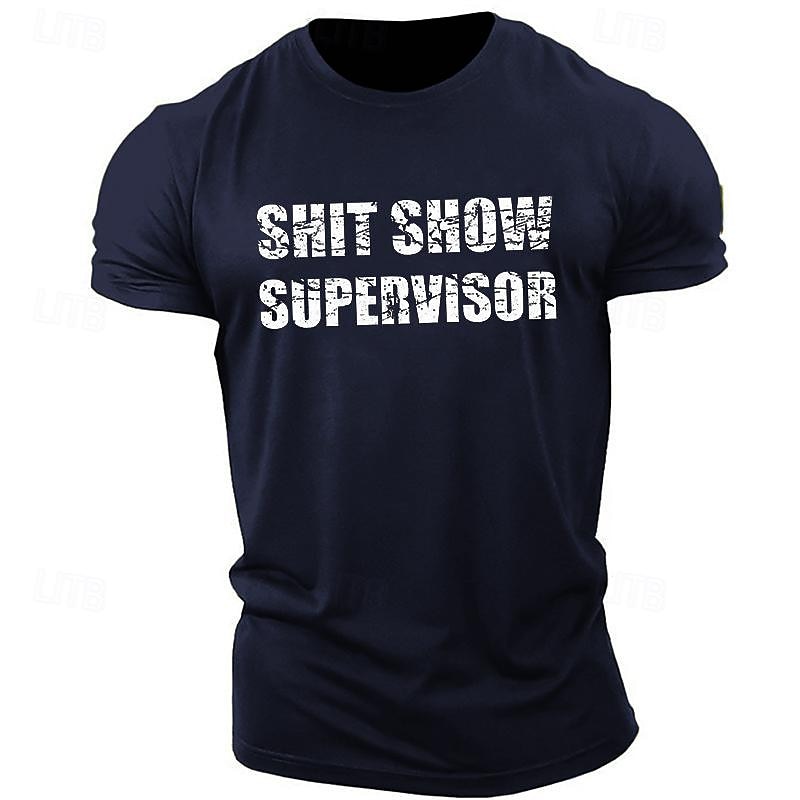 Herr Bokstav Grafiska tryck T-shirt Grafiska utslagsplatser 100 % bomull Kortärmad Grafisk Skjorta Heather Grey Svart Himmelsblå Bekväm t-shirt Utomhus Gata Modedesignerkläder 2025 - $15.99 –P4