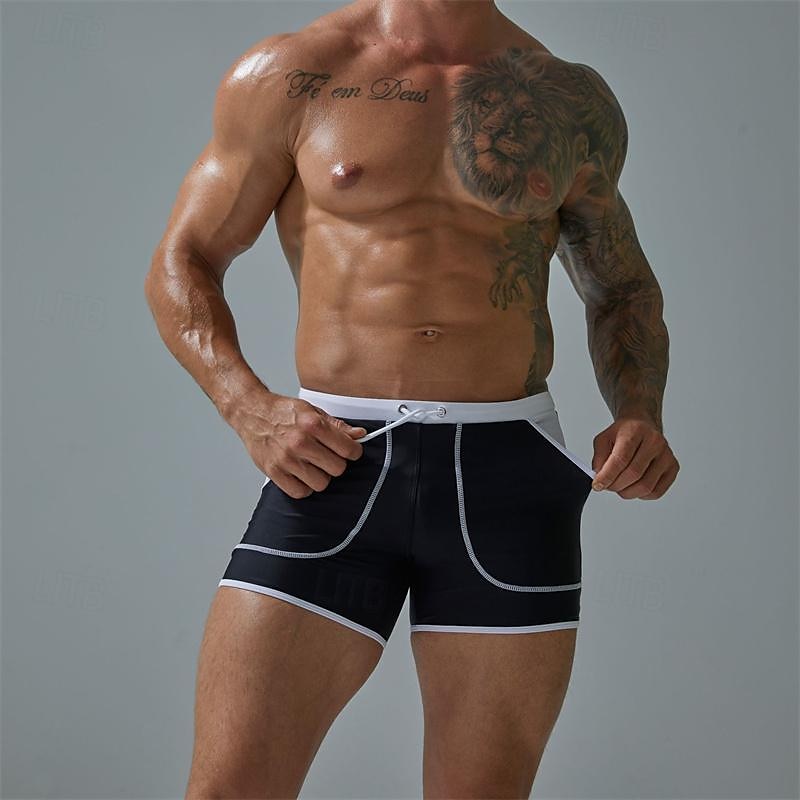 Per uomo Boxer da surf Pantaloncini da mare Boxer da mare Collage A cordoncino Vita elastica Color Block Comfort Asciugatura rapida Breve Per eventi Spiaggia Fine settimana Di tendenza Informale del 2025 a $16.49 –P5
