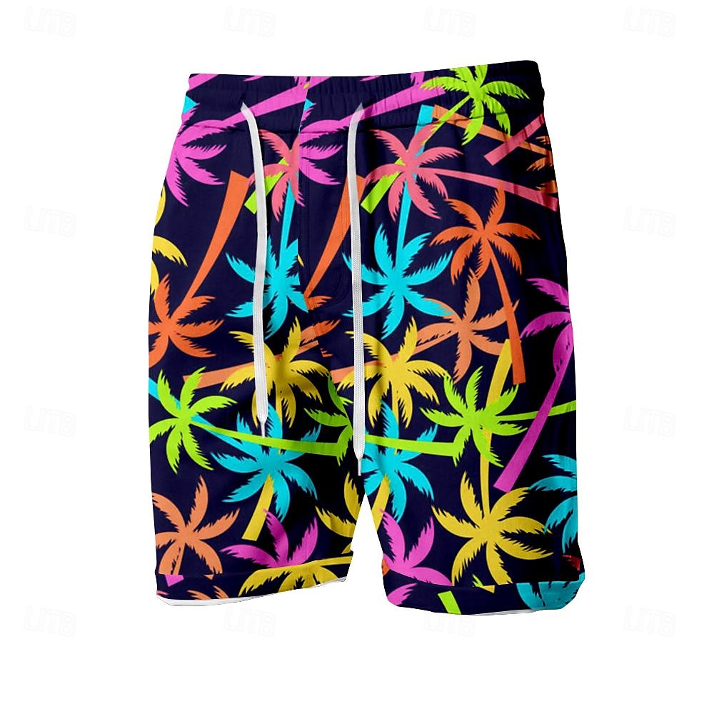 Homens Coqueiro Cor gradiente Shorts de Natação Bermuda de Surf Calção de Banho Cintura Média Moda Havaiana Designer Casual Diário Feriado Bolsos Com Cordão Cintura elástica Designer Roupa de 2025 por $17.99 –P1