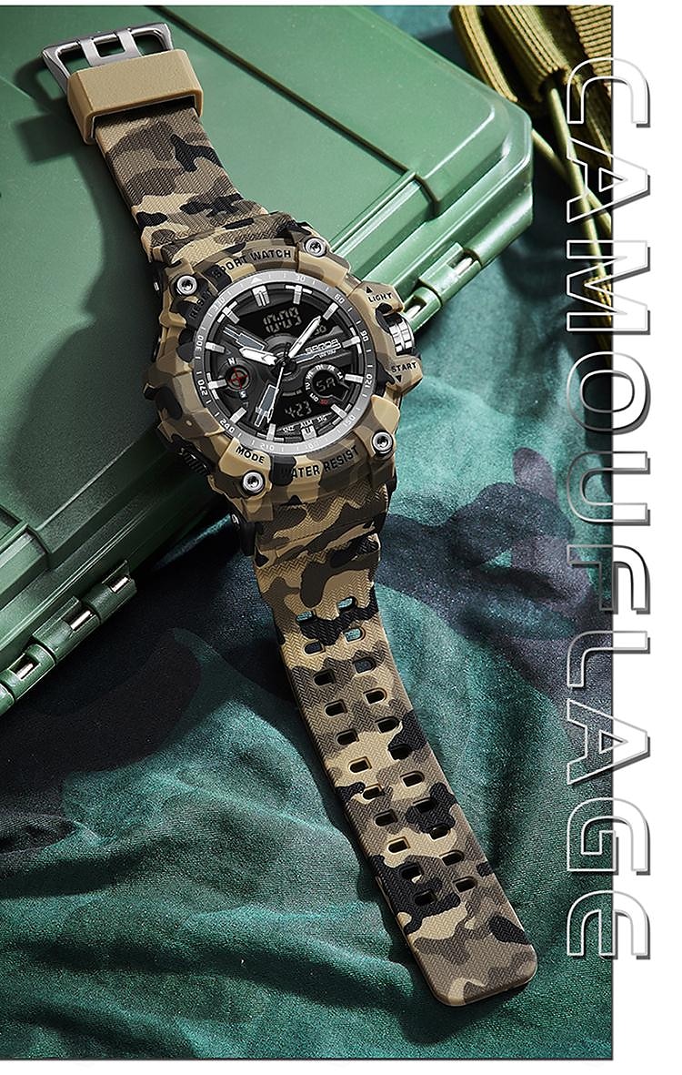 SANDA Men Digital Watch Outdoor Sports Fashion Casual Luminous Stopwatch Alarm Clock Waterproof TPU Watch 2026 - $33.99 –P10