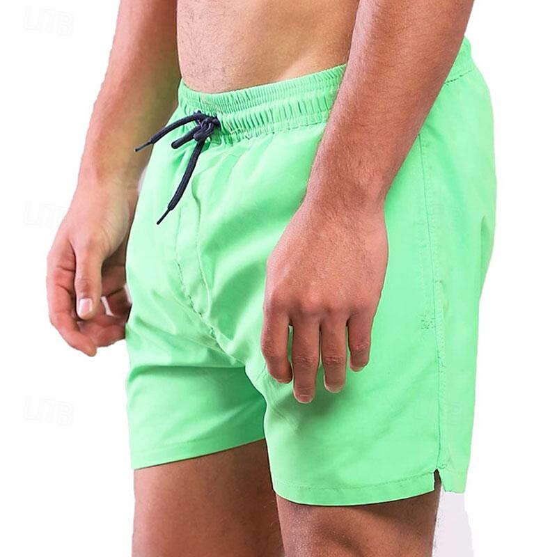 Homens Bermuda de Surf Shorts de Natação Calção Justo de Natação Calção Com Cordão Cintura elástica Tecido Conforto Secagem Rápida Curto Feriado Praia Final de semana Moda Casual Branco Rosa de 2025 por $11.49 –P4