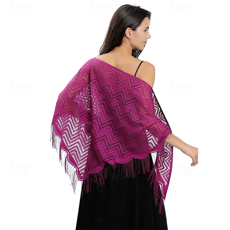 Sjale Sjal til kvinner Elegant Brude Ermeløs Polyester Bryllup Wrap Med Ren Farge Til Fest Vår sommer 2025 - $16.49 –P16