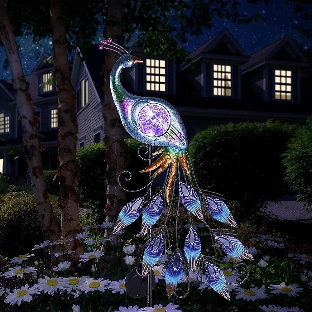 Solar Garden Lights Outdoor Metal Peacock Garden Decor Solar Path Light Stakes IP65 Waterproof Landscape Light for Outdoor Yard Walkway Patio Lawn Ornaments 2026 - $58.99 –P2