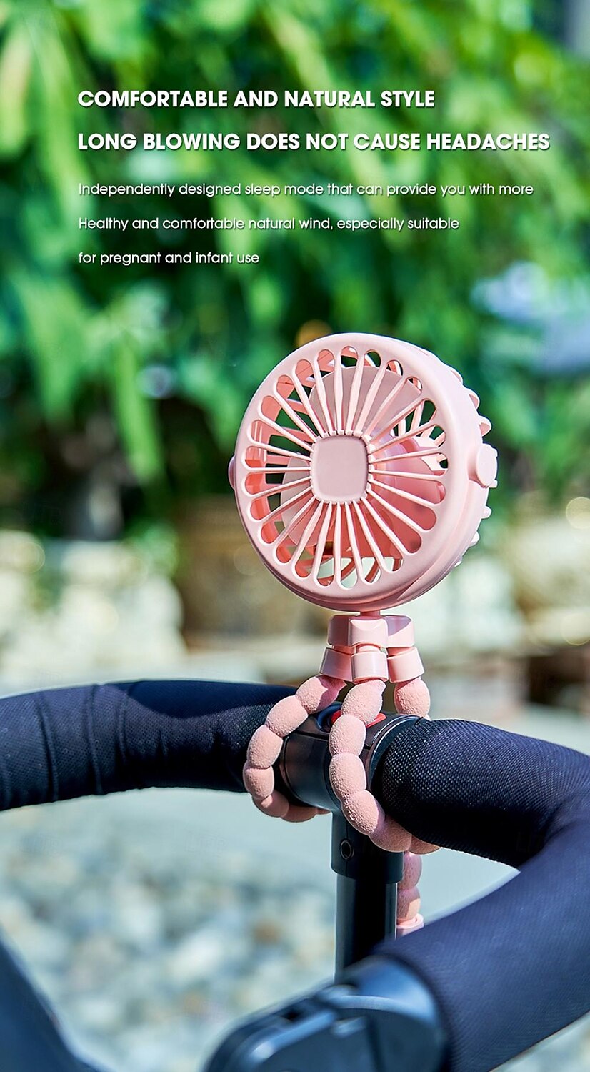 Octopus Fan Easy to Carry Multi-Functional Folding Office Desktop Outdoor Camping Stroller Handheld Fan Baby Stroller Fan Hand Held Bicycle Portable FanVentilator Silent Outdoor Cooler Neck Fan 2025 - $15.49 –P7