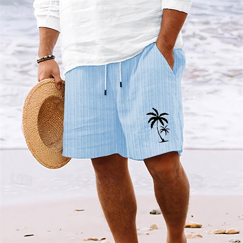 Per uomo Pantaloncini estivi Pantaloncini da spiaggia Pantaloncini casual Tasche A cordoncino Vita elastica Albero di cocco Comfort Traspirante Breve Per eventi Da mare Spiaggia Hawaiano Boho Bianco del 2026 a $20.99 –P3